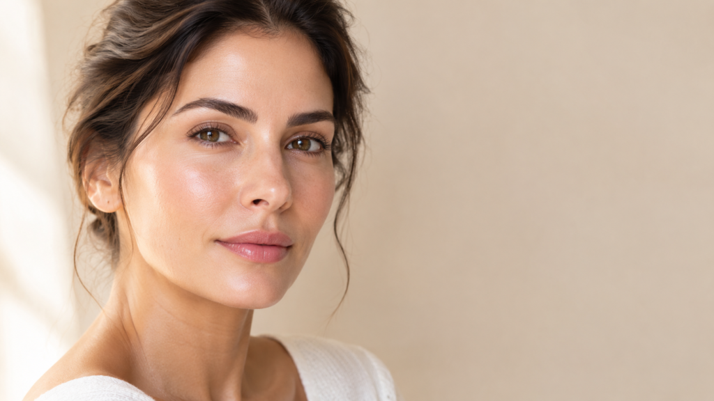 Woman with clear, healthy skin in soft natural light, featured image for Clear Skin Study